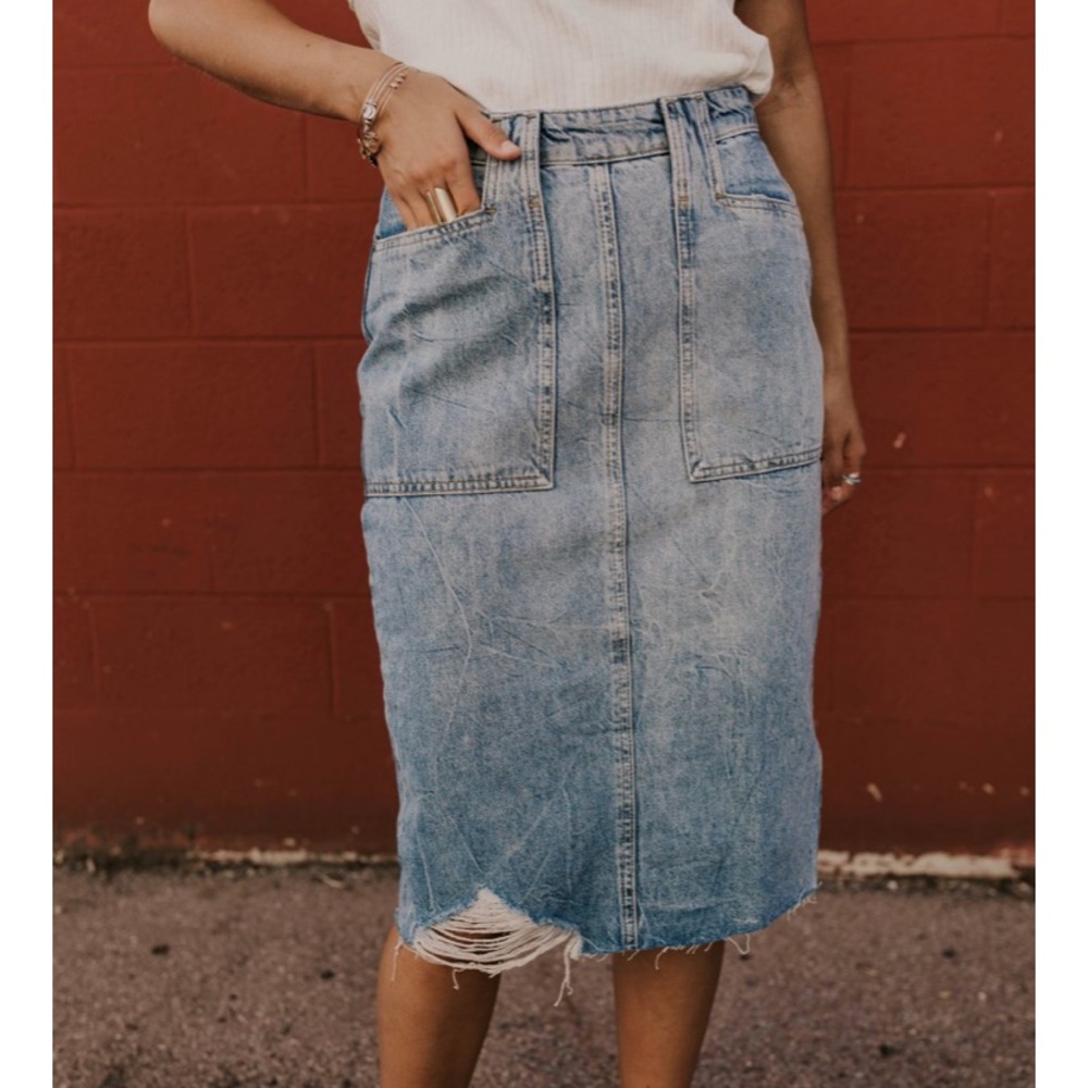 Free People Denim Skirt
